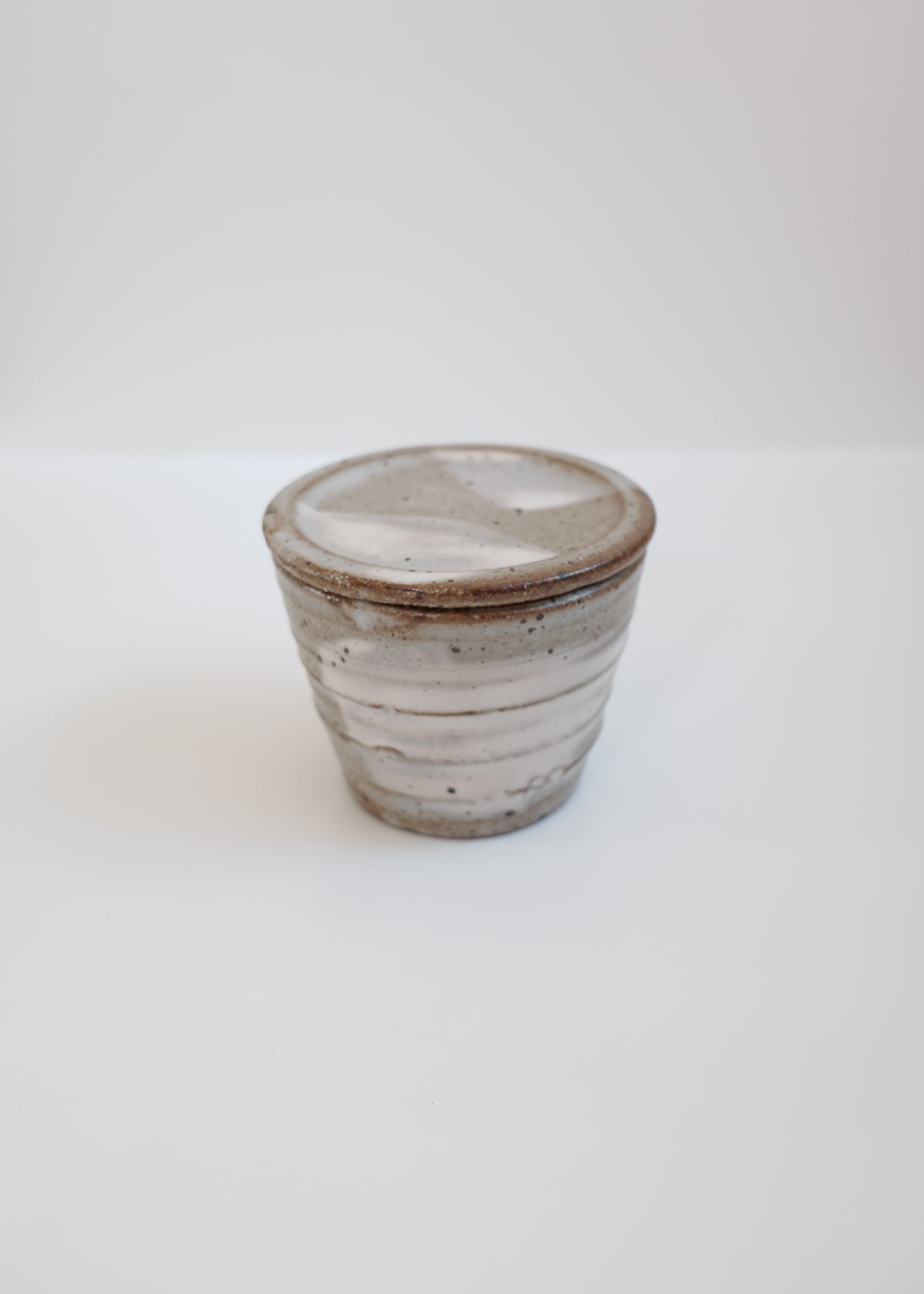 Brushed White Matte Cup with Lid