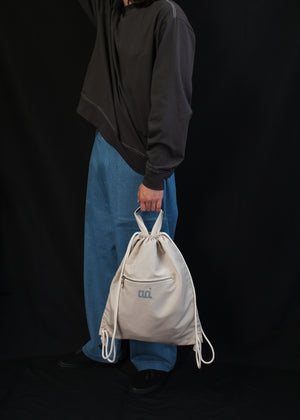 Drawstring Backpack Beige