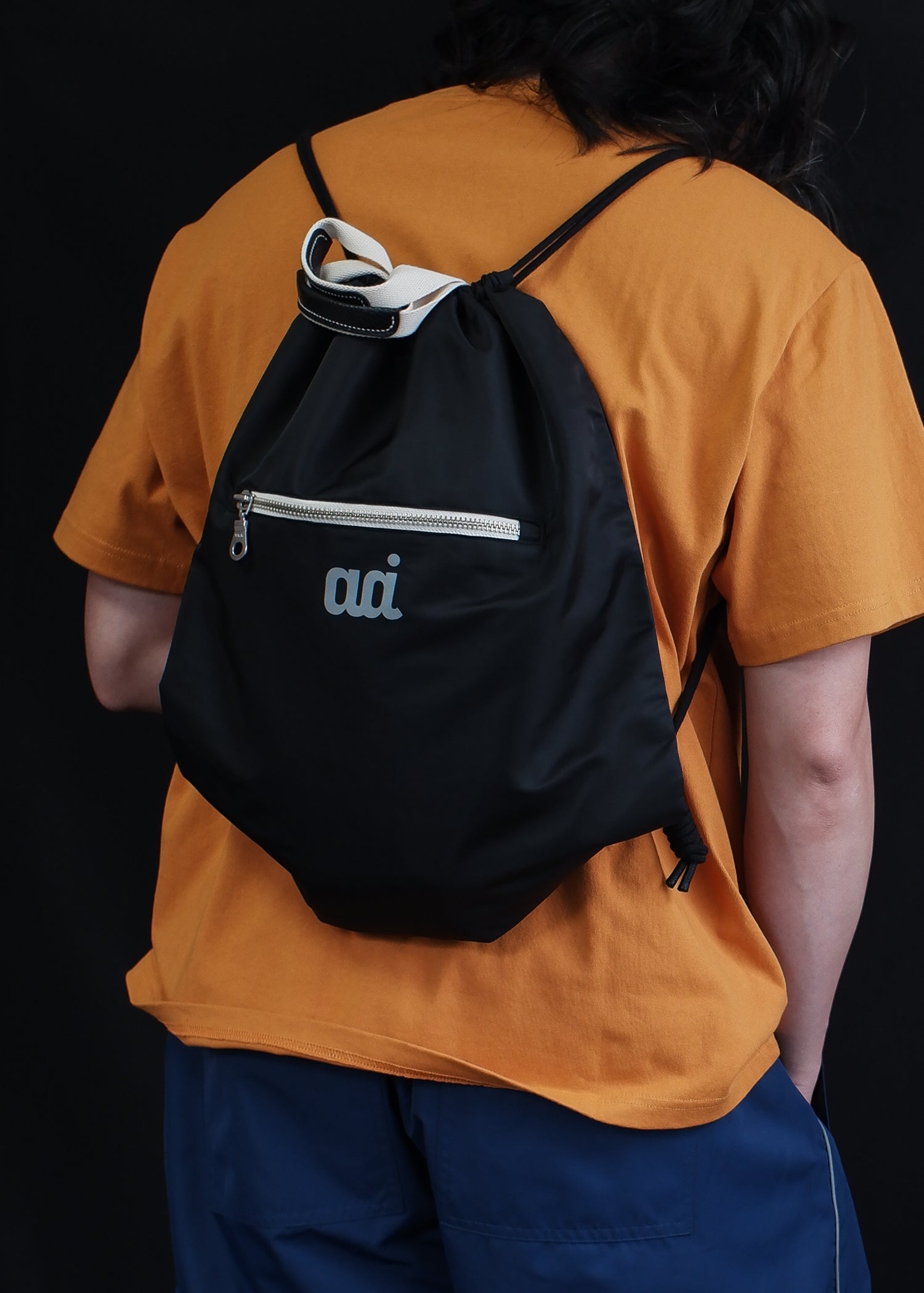 Drawstring Backpack Black