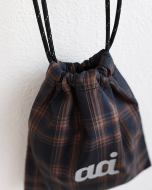 Small Pouch Navy Brown