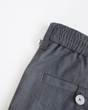 Elastic Wide Pants Grey