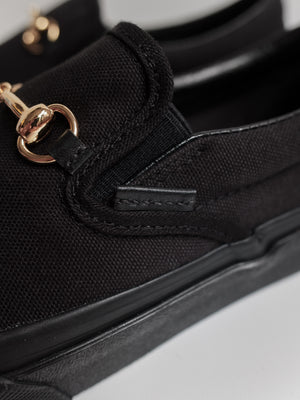 Horsebit Slip-On Black