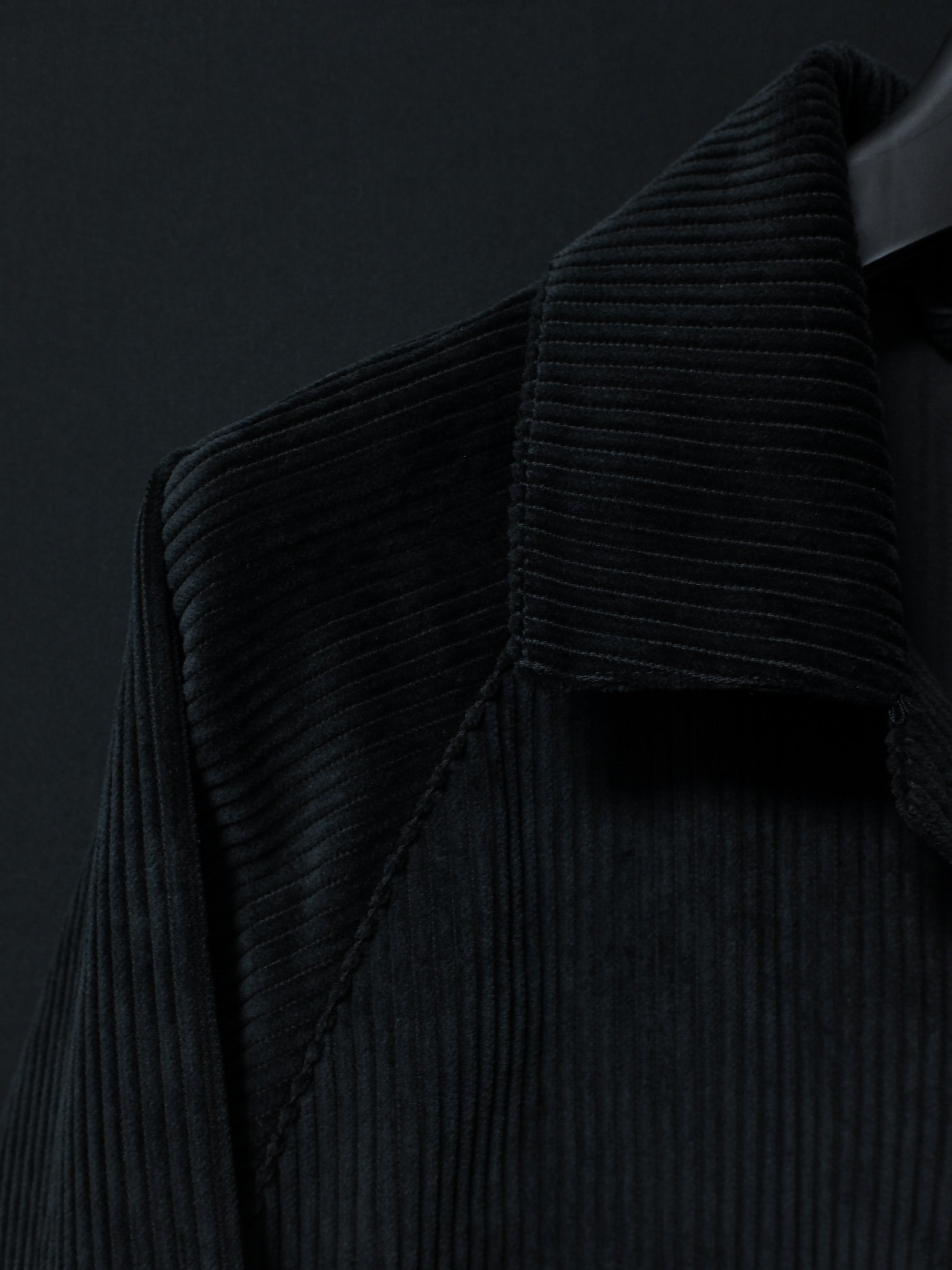 Corduroy Patched Jacket (Black)