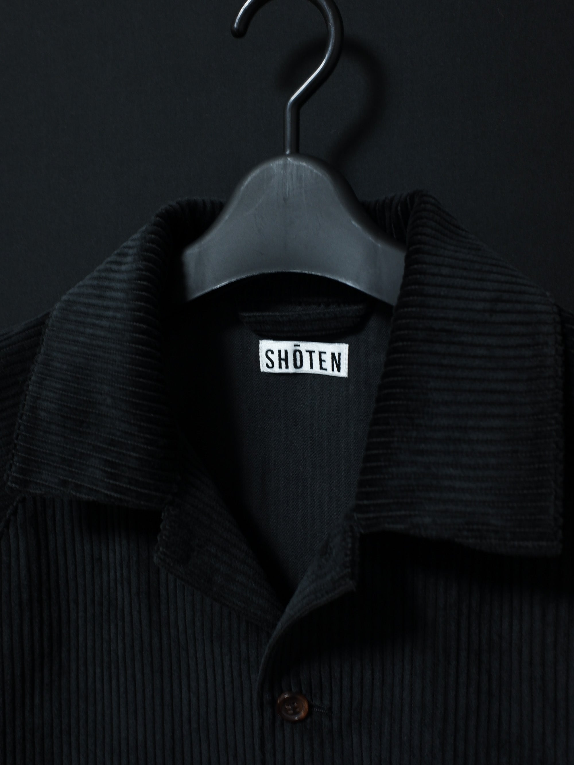 Corduroy Patched Jacket (Black)