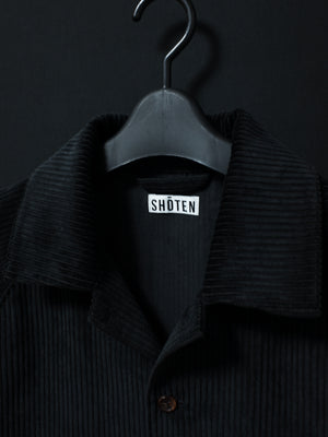 Corduroy Patched Jacket (Black)