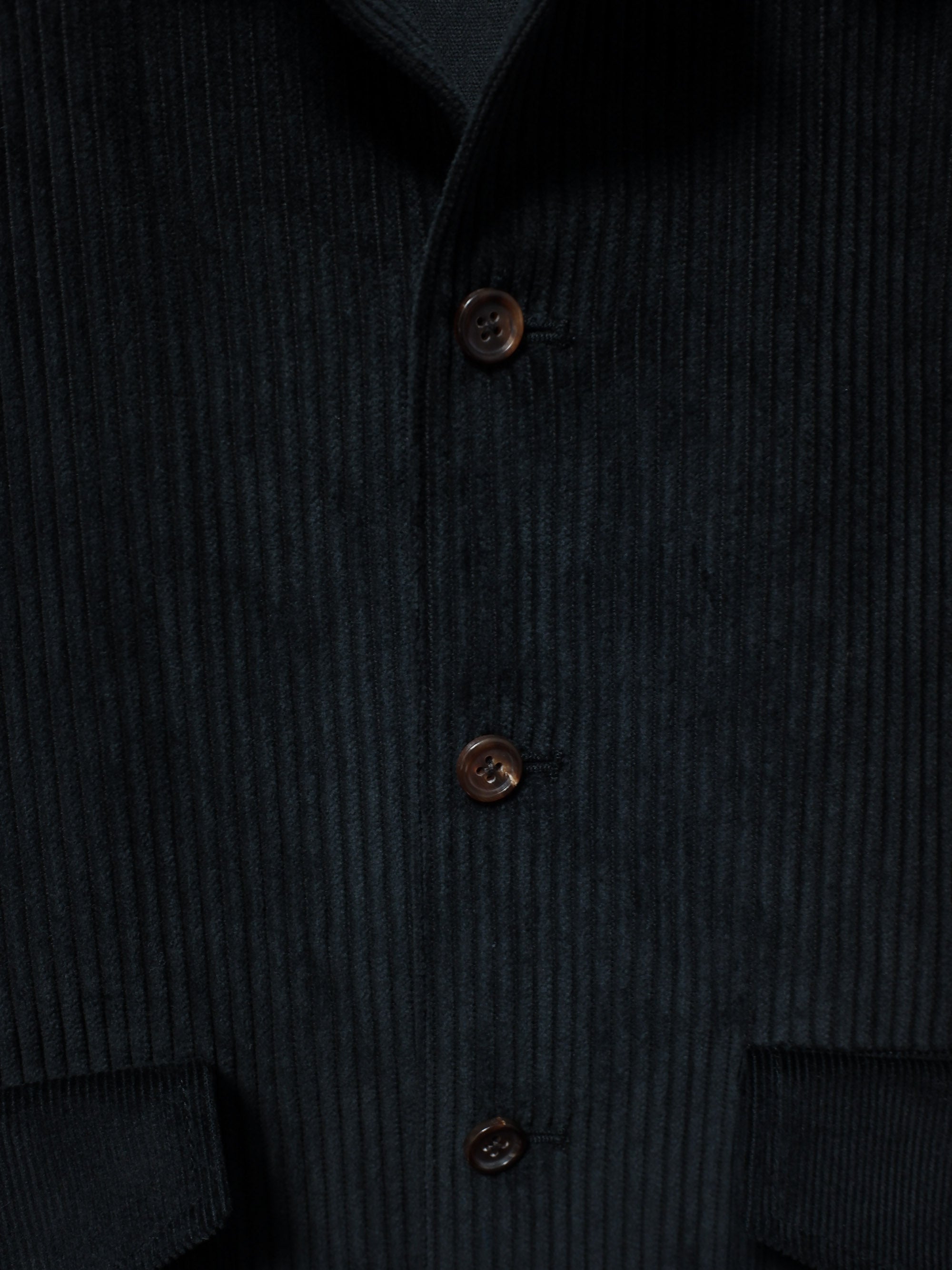 Corduroy Patched Jacket (Black)