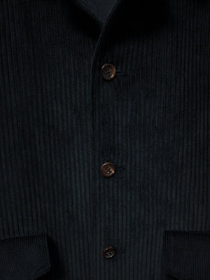 Corduroy Patched Jacket (Black)