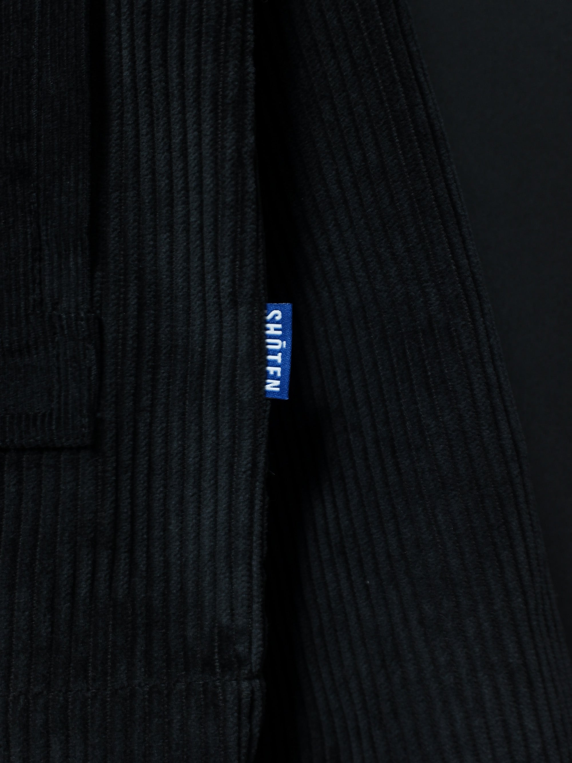 Corduroy Patched Jacket (Black)