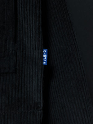 Corduroy Patched Jacket (Black)