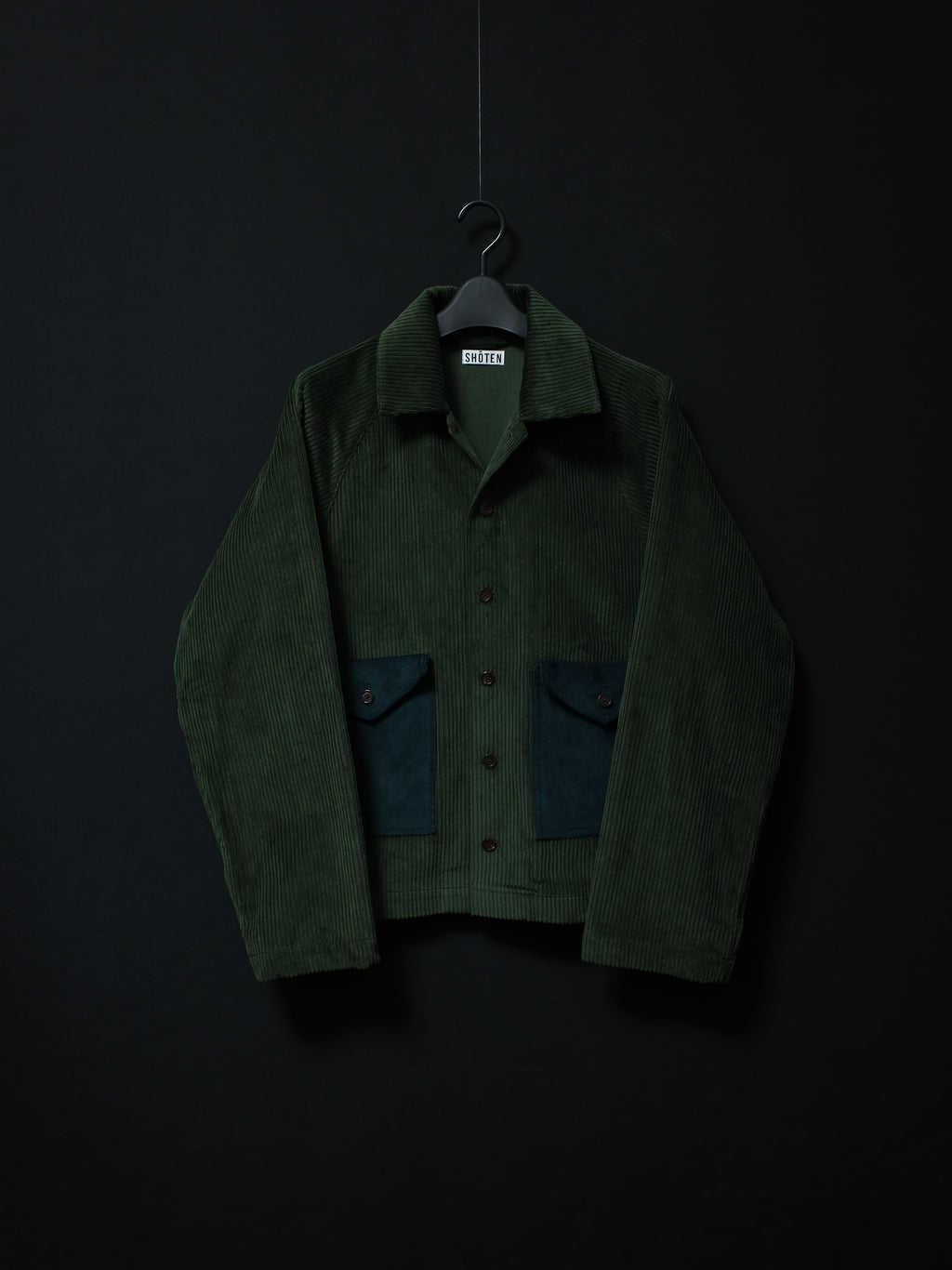 Corduroy Patched Jacket (Green)