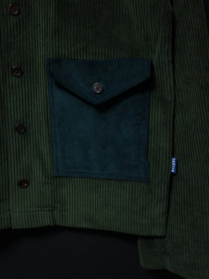 Corduroy Patched Jacket (Green)