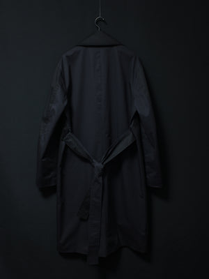 Color Block Long Coat (Black Navy)