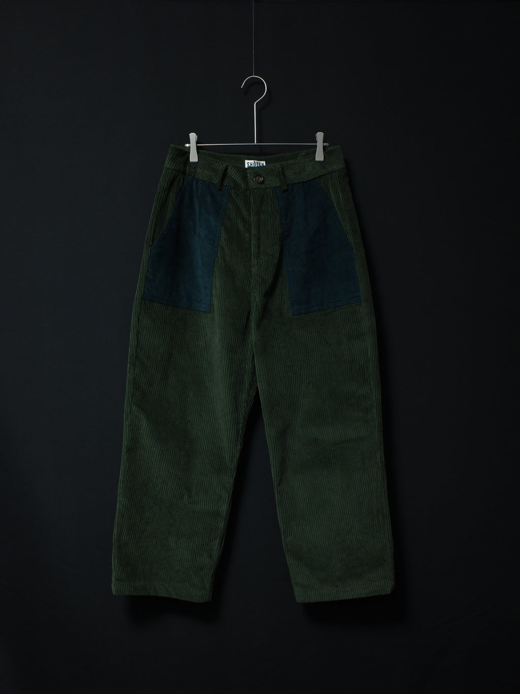 Corduroy Patched Pants (Green)