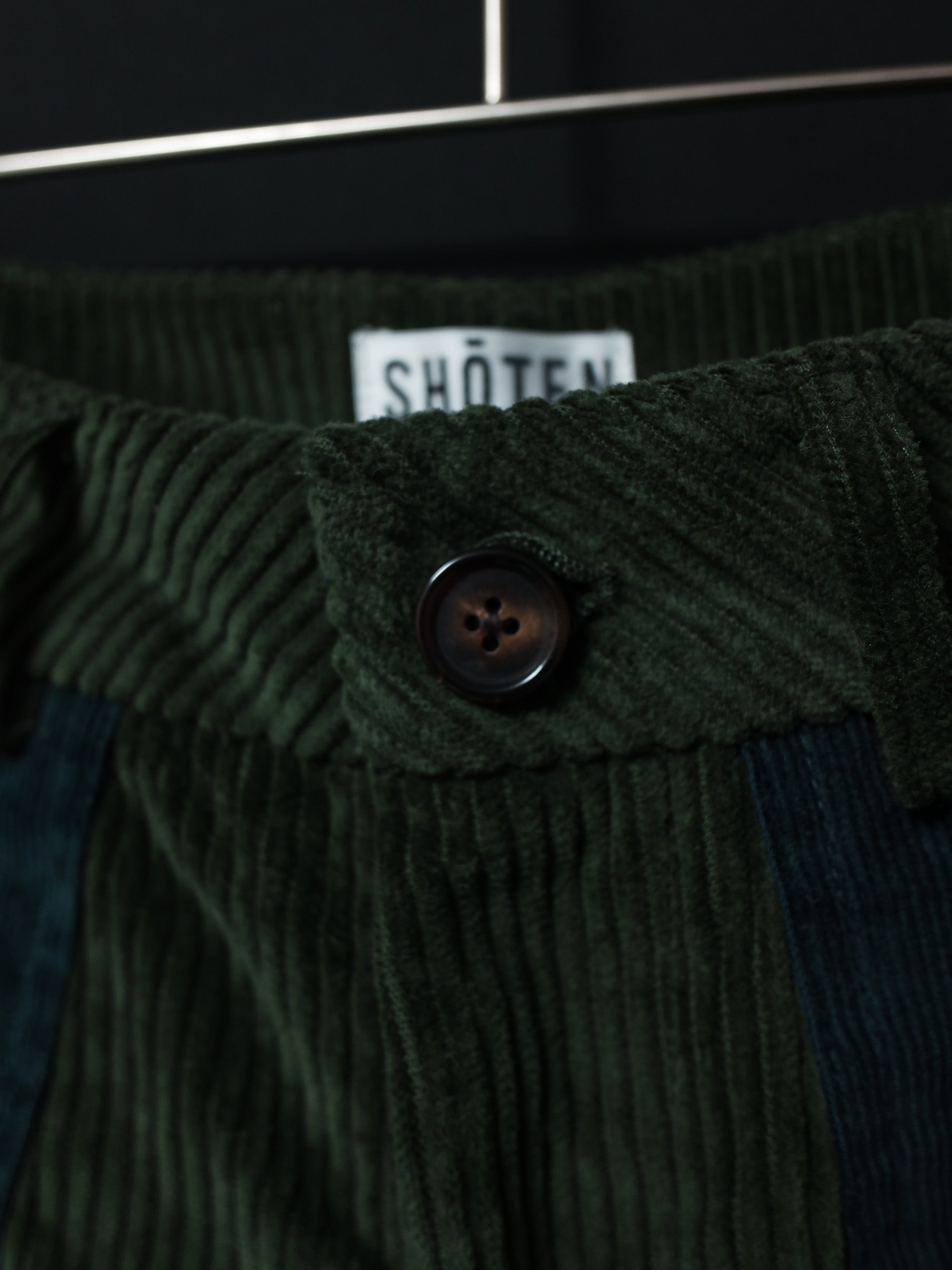 Corduroy Patched Pants (Green)