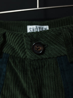 Corduroy Patched Pants (Green)
