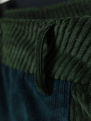 Corduroy Patched Pants (Green)