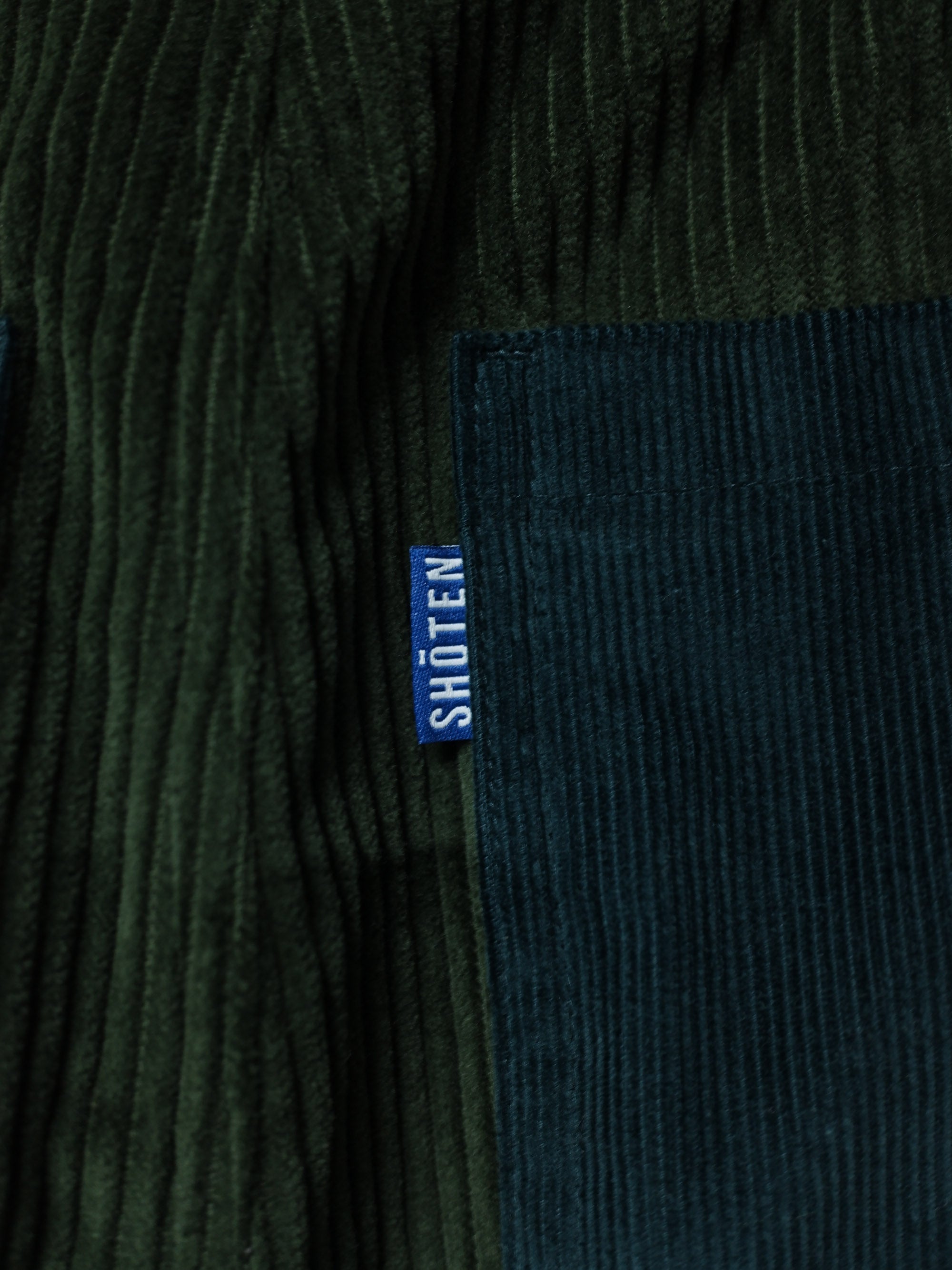Corduroy Patched Pants (Green)