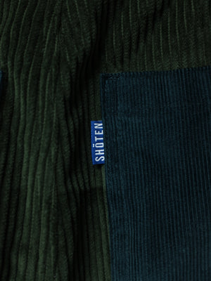 Corduroy Patched Pants (Green)