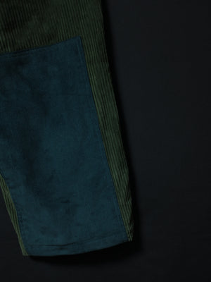 Corduroy Patched Pants (Green)