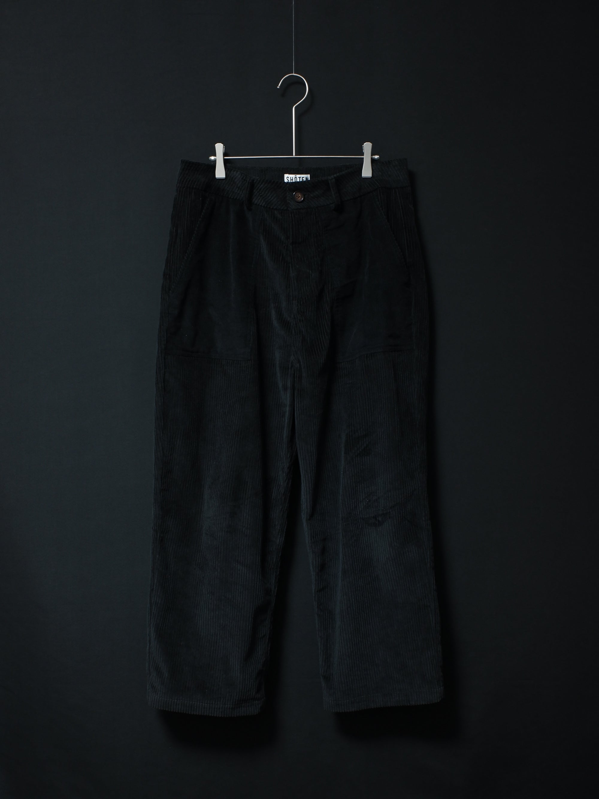 Corduroy Patched Pants (Black)