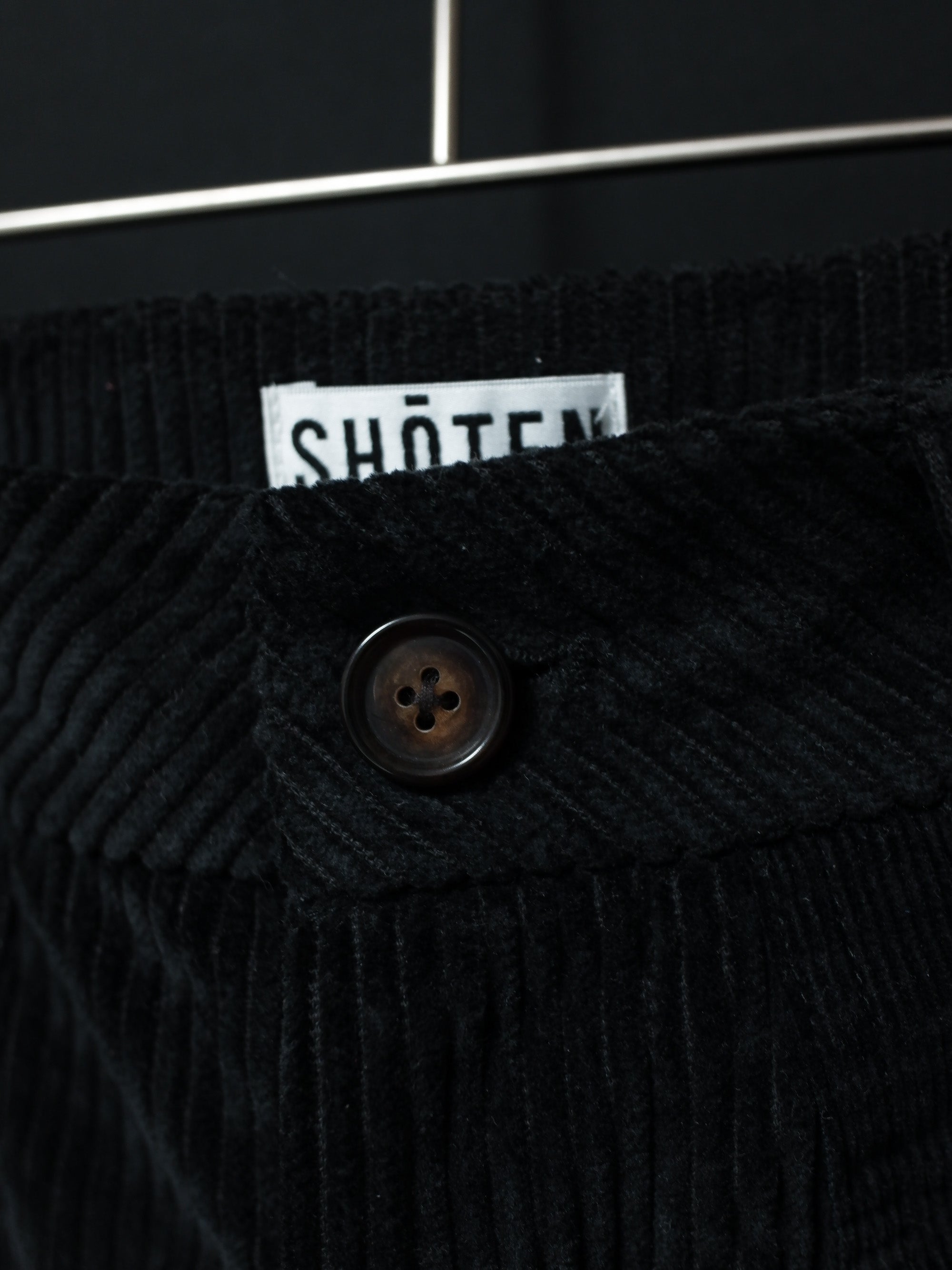 Corduroy Patched Pants (Black)