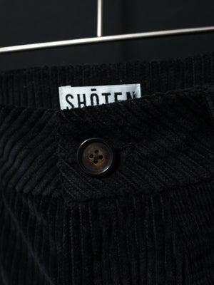 Corduroy Patched Pants (Black)