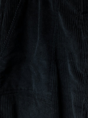 Corduroy Patched Pants (Black)