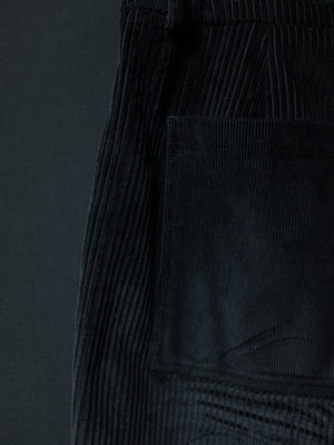 Corduroy Patched Pants (Black)