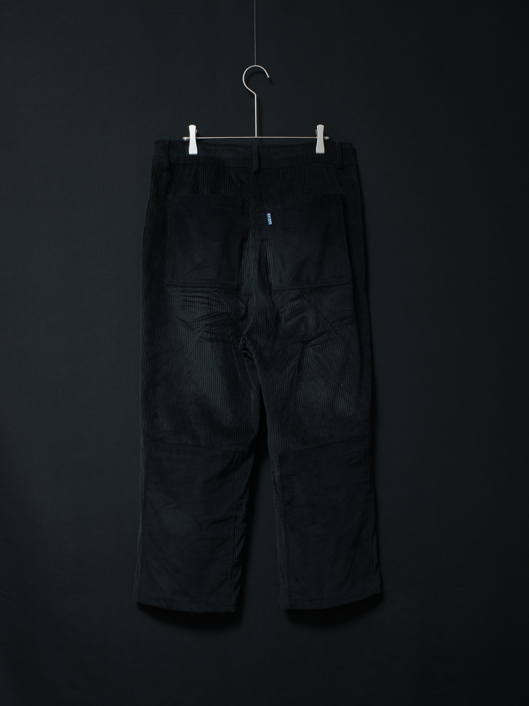 Corduroy Patched Pants (Black)