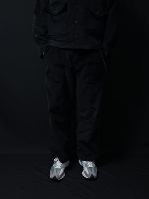 Corduroy Patched Pants (Black)