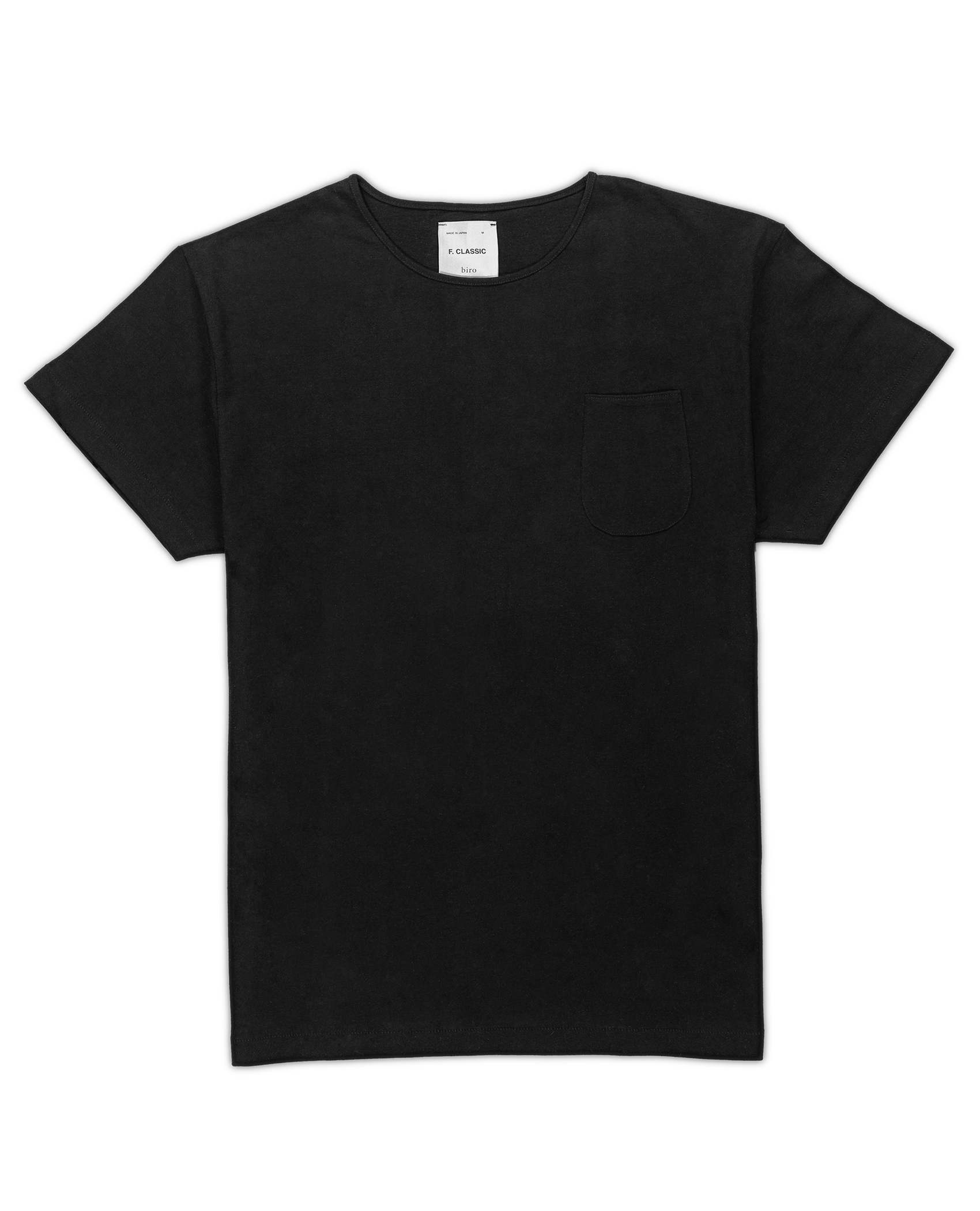 F. CLASSIC Simple Pocket T Black