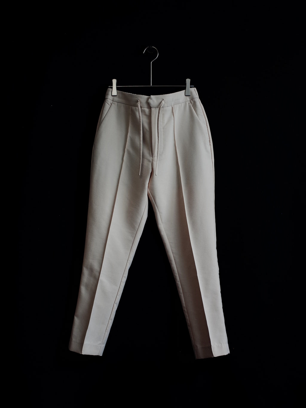 Relaxed Center-Stitched Drawstring Trousers