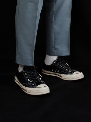 Relaxed Center-Stitched Drawstring Trousers