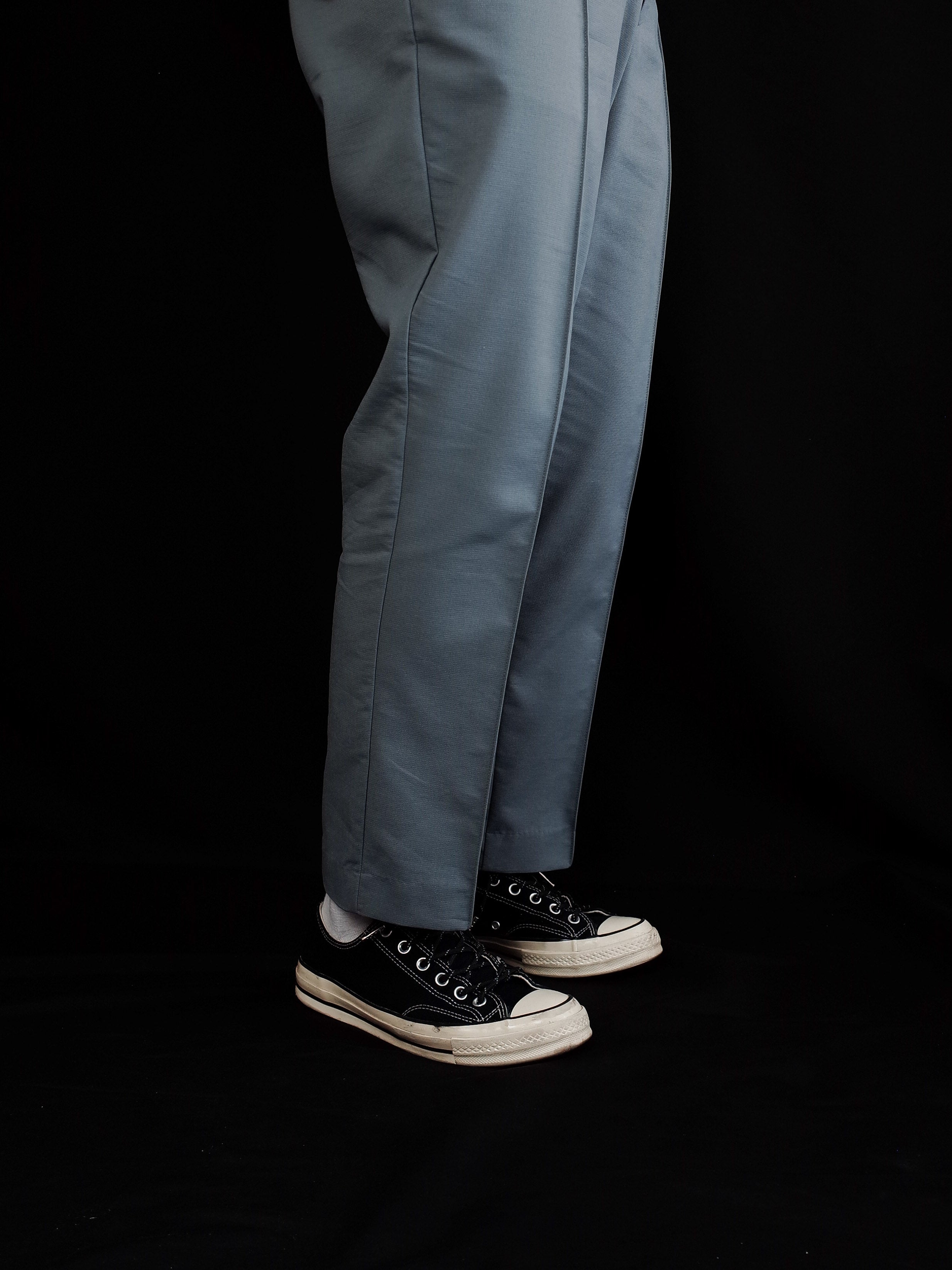 Relaxed Center-Stitched Drawstring Trousers