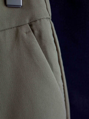 Relaxed Center-Stitched Drawstring Trousers
