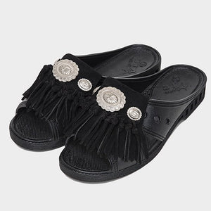 BENSAN-D SUEDE FRINGE CONCHO