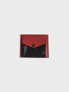 ‘INDIVIDUAL’ Bi Fold Wallet w/coincase Red Black