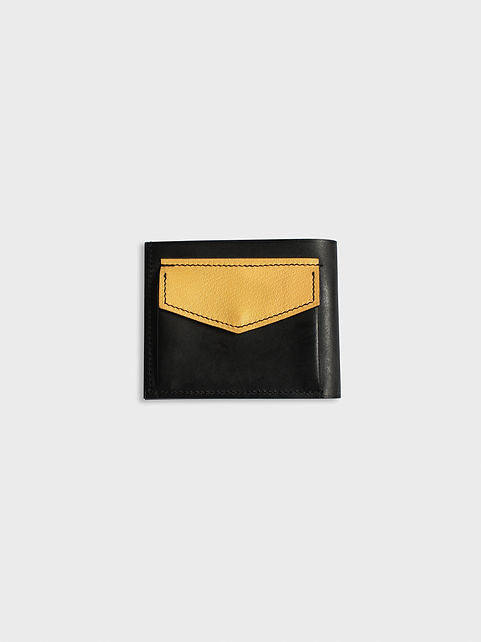 BC Bi Fold Wallet Coincase Black Yellow